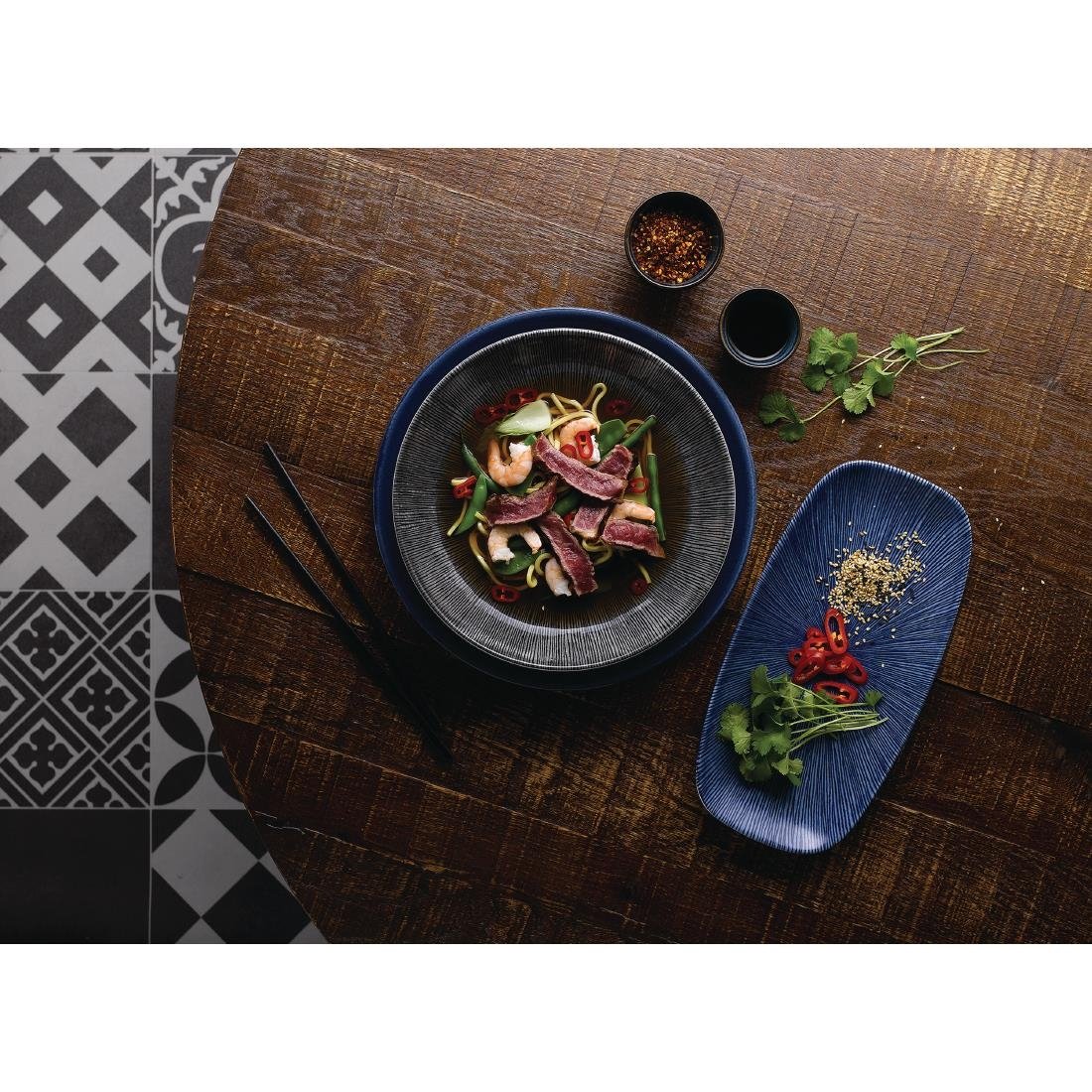 Churchill Studio Prints Agano Coupe Bowls Black 248mm (12 Pack)