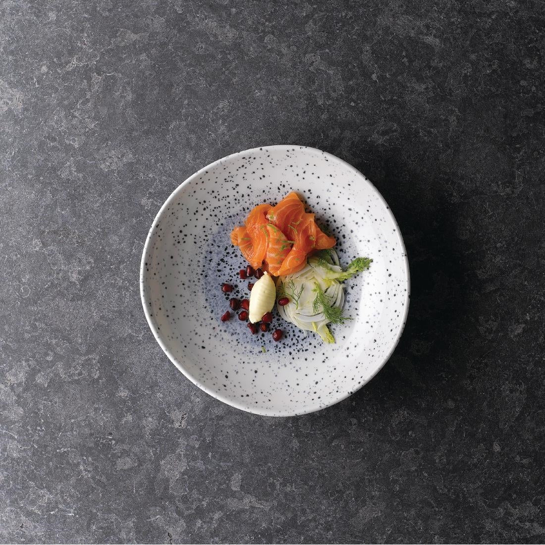 Churchill Studio Prints Mineral Blue Centre Organic Round Bowls 253mm 1.1Ltr (12 Pack)