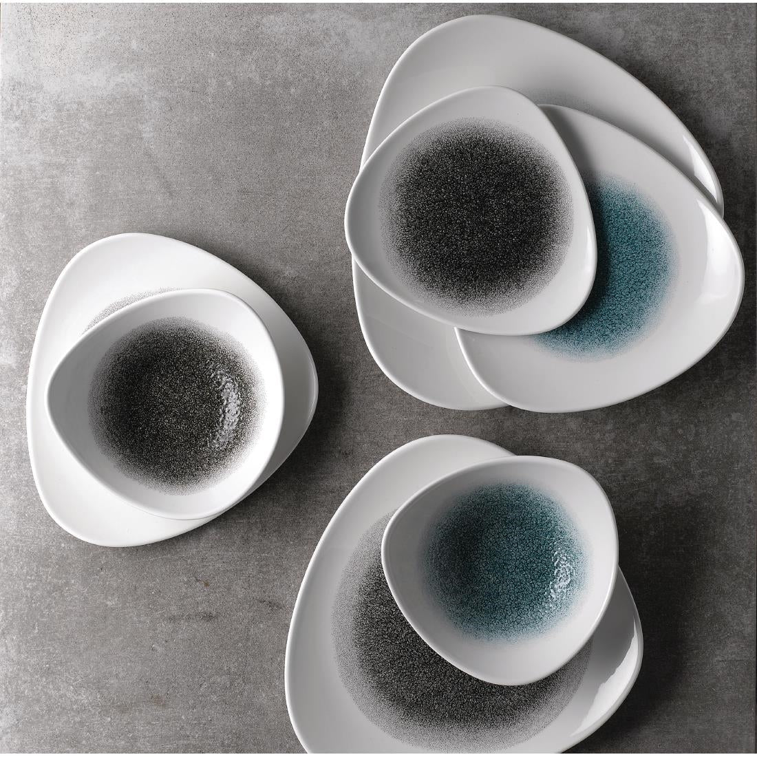 Churchill Studio Prints Raku Triangle Plates Jade Green 192mm (12 Pack)