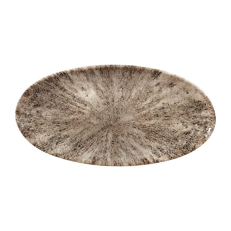 Churchill Studio Prints Stone Chefs Plates Zircon Brown 299 x 150mm (12 Pack)