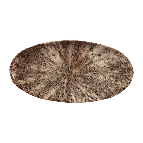 Churchill Studio Prints Stone Chefs Plates Zircon Brown 347 x 173mm (6 Pack)