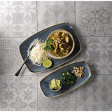 Churchill Stonecast No. 9 Oblong Chefs Plates 355 x 245mm Blueberry (6 Pack)