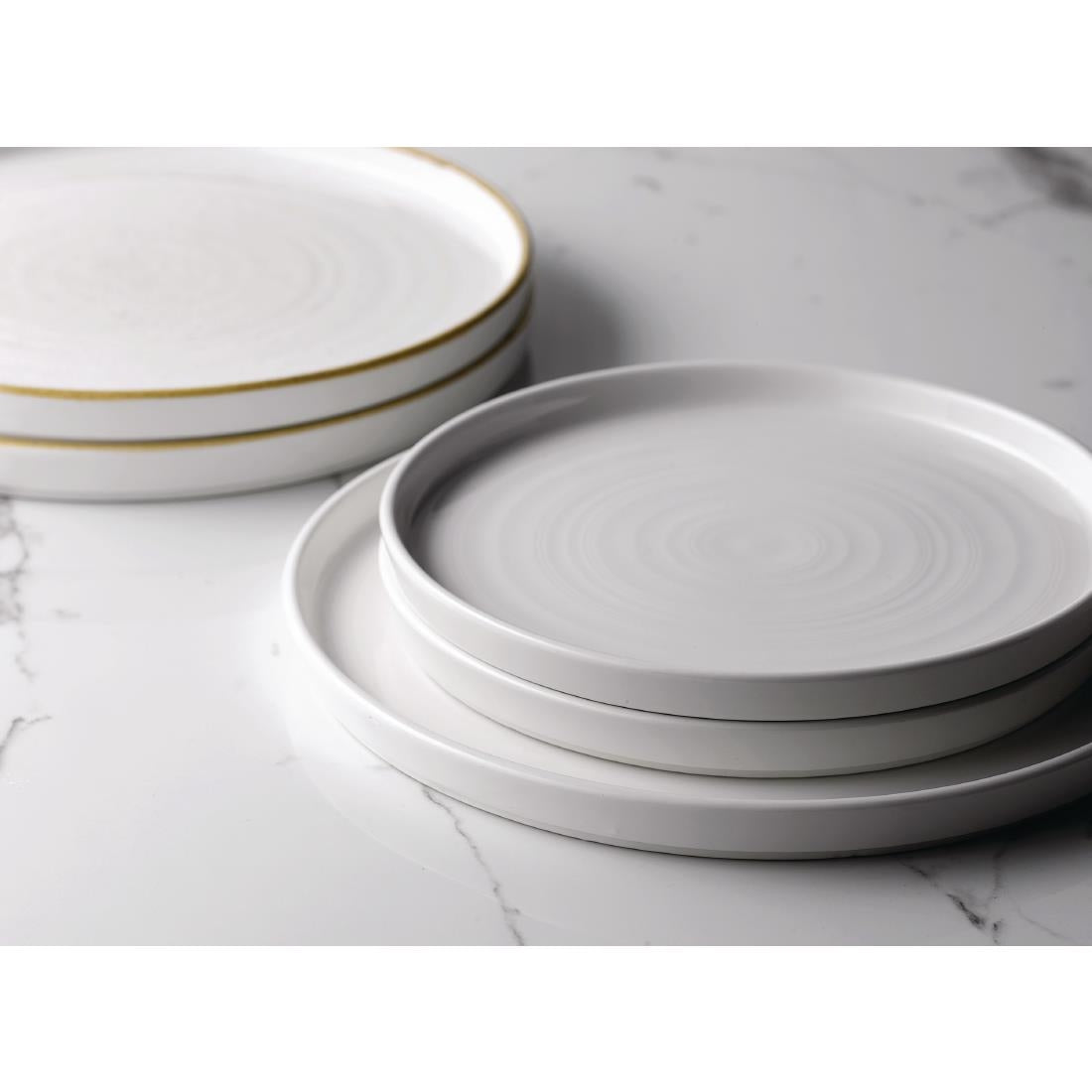 Churchill Chefs' Plates Walled Plates White 210mm (6 Pack)