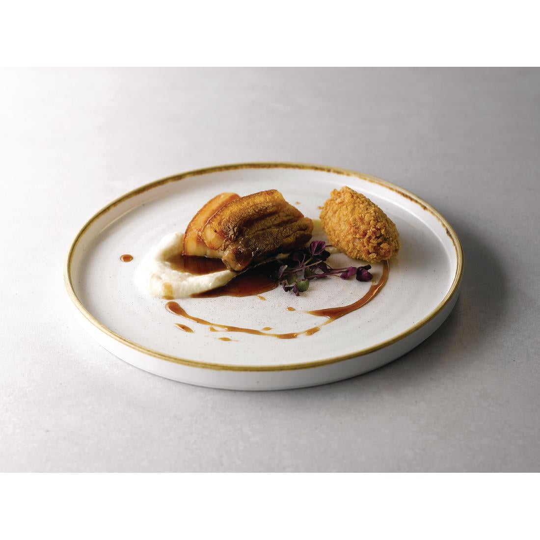 Churchill Stonecast Walled Chefs Plates Barley White 260mm (6 Pack)