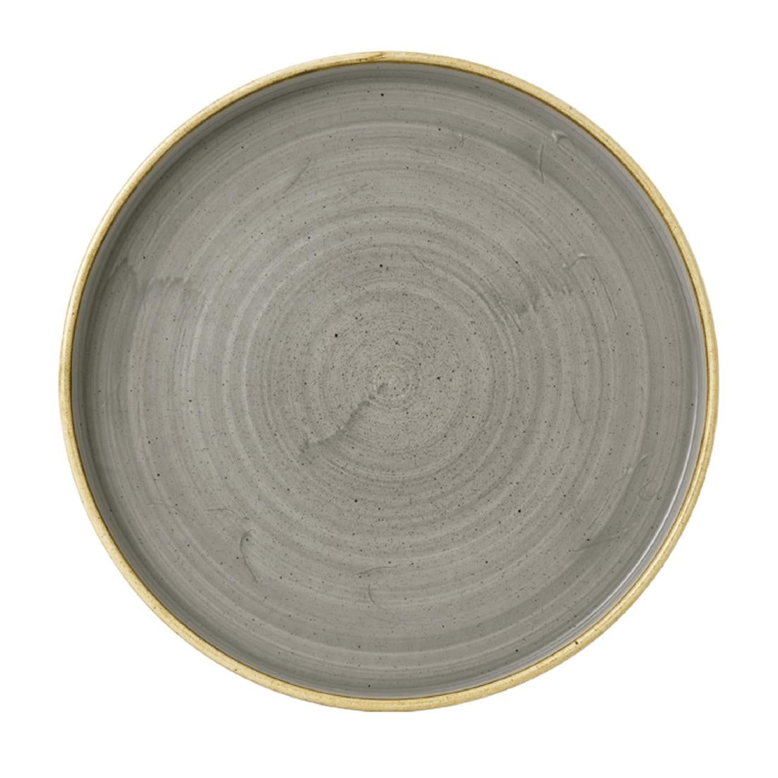 Churchill Stonecast Walled Chefs Plates Peppercorn Grey 260mm (6 Pack)