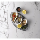 Churchill Bamboo Organic Oval Glasses Platter Dusk 295 x 162mm (6 Pack)