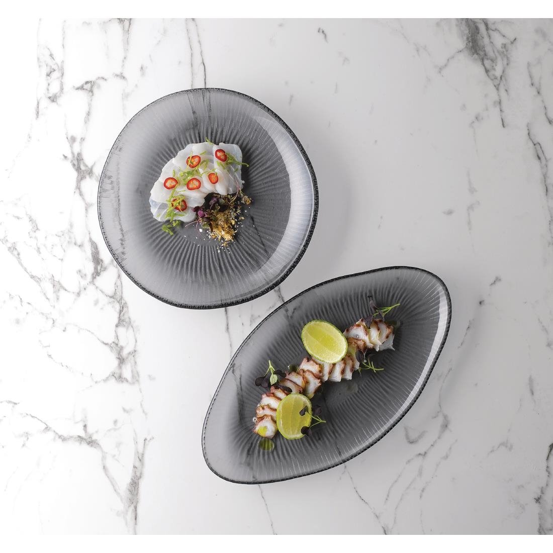 Churchill Bamboo Organic Oval Glasses Platter Dusk 295 x 162mm (6 Pack)