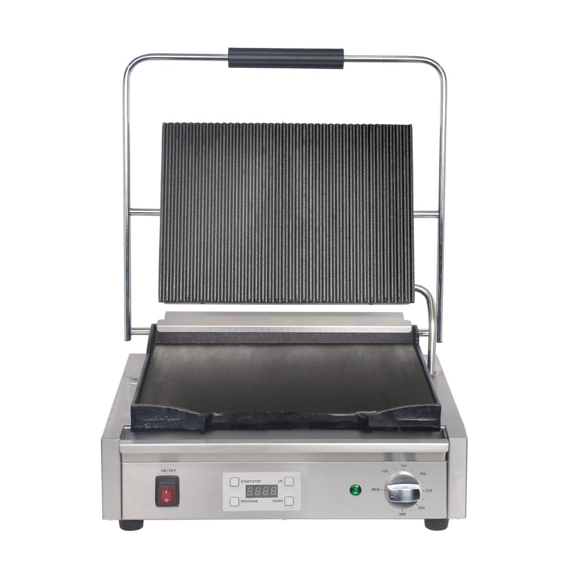 Buffalo Large Ribbed Top Contact Grill