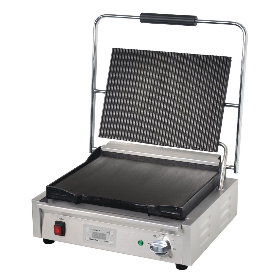 Buffalo Large Ribbed Top Contact Grill