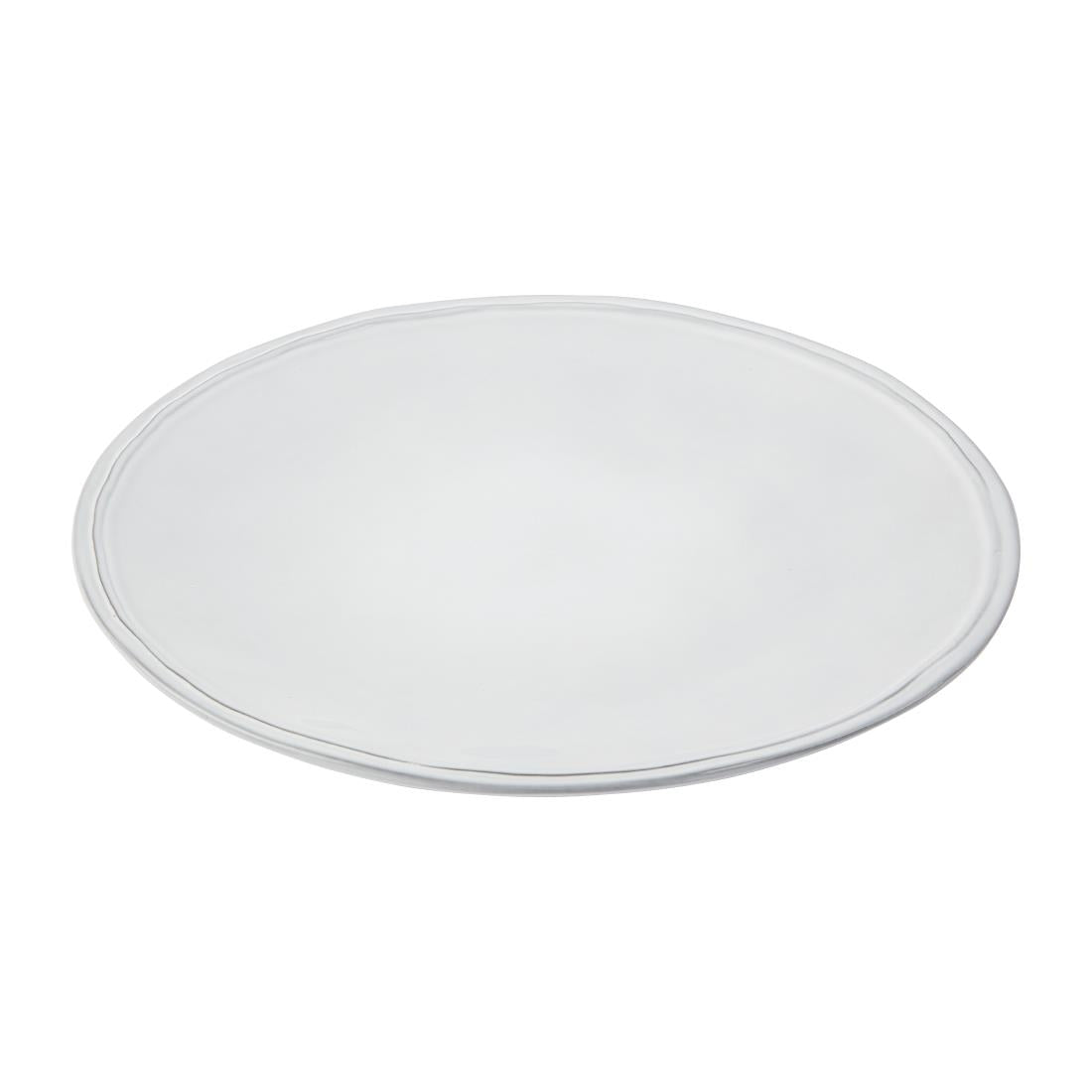 Olympia Raw Recycled Clay Coupe Plates White 280mm (6 Pack)