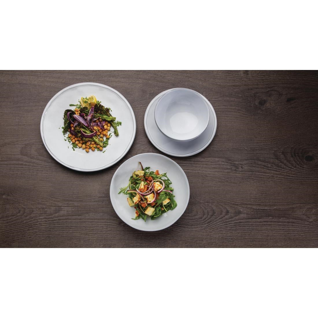 Olympia Raw Recycled Clay Coupe Plates White 280mm (6 Pack)
