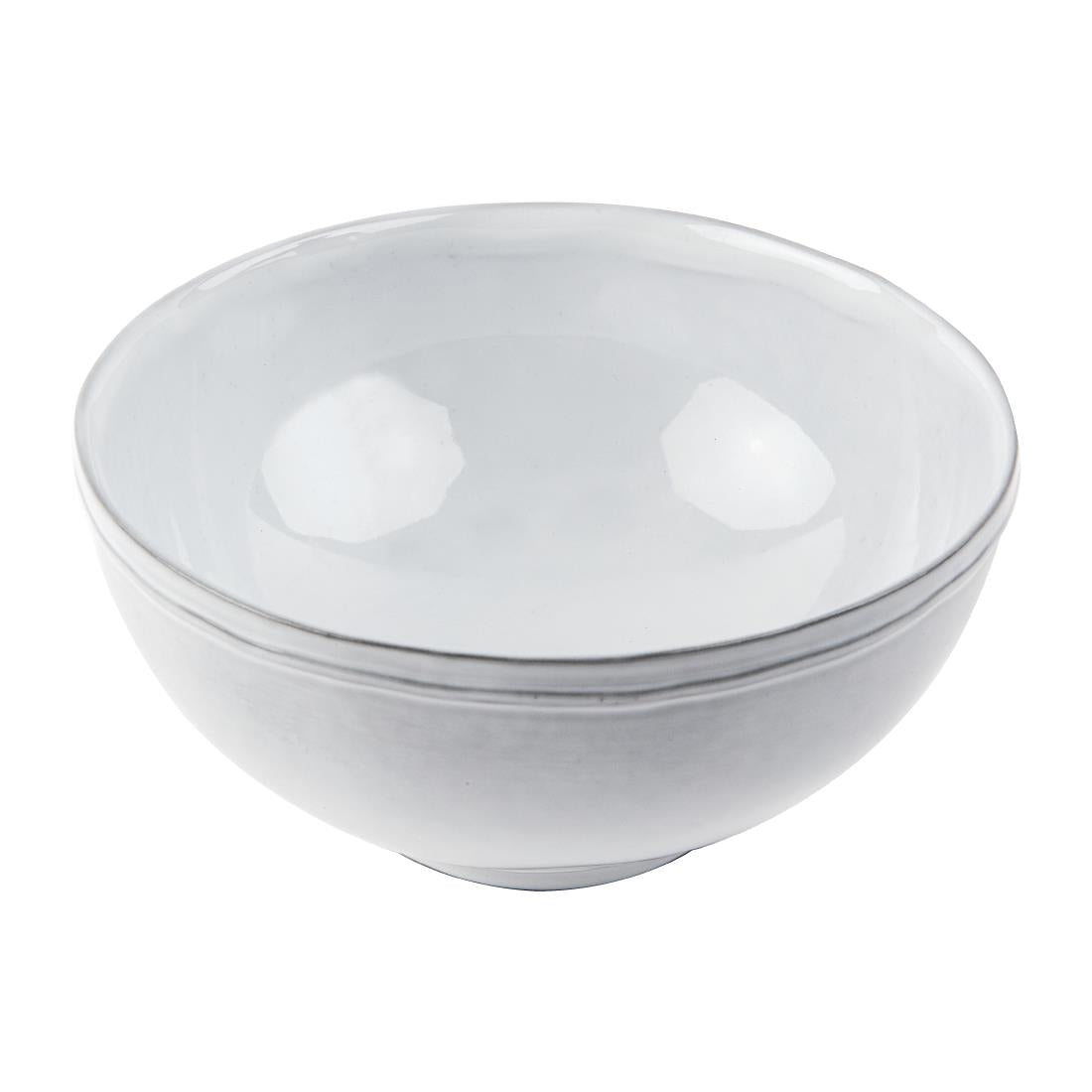 Olympia Raw Recycled Clay Deep Bowls White 160mm (6 Pack)