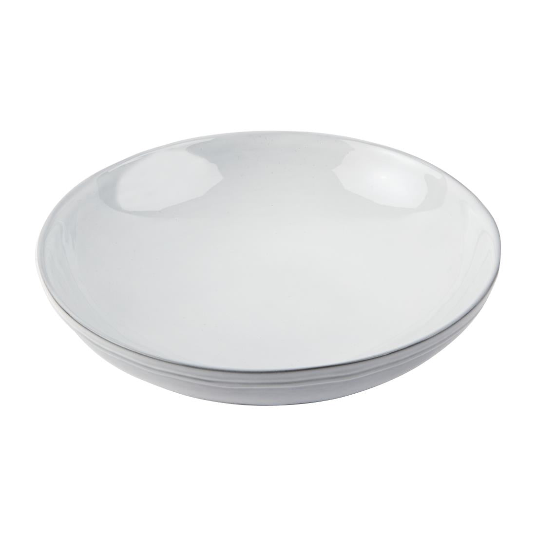 Olympia Raw Recycled Clay Coupe Bowls White 230mm (6 Pack)