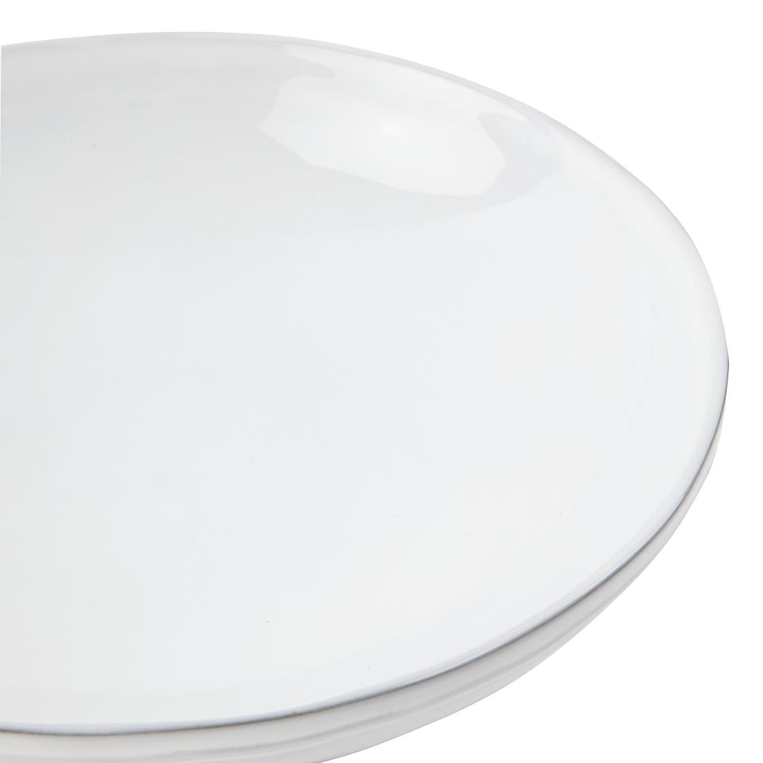 Olympia Raw Recycled Clay Coupe Bowls White 230mm (6 Pack)