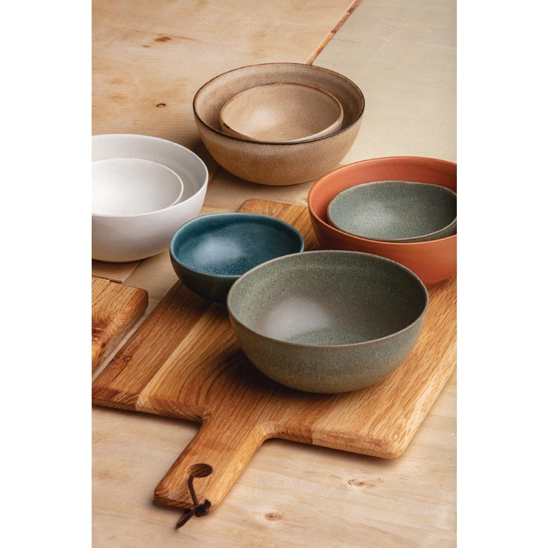 Olympia Build-a-Bowl Deep Bowls Green 150mm (6 Pack)