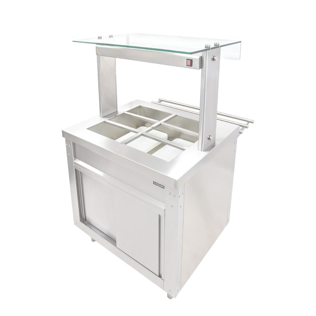 Parry Flexi-Serve Ambient Cupboard with Chilled Well & LED Illuminated Gantry FS-AW2Pack