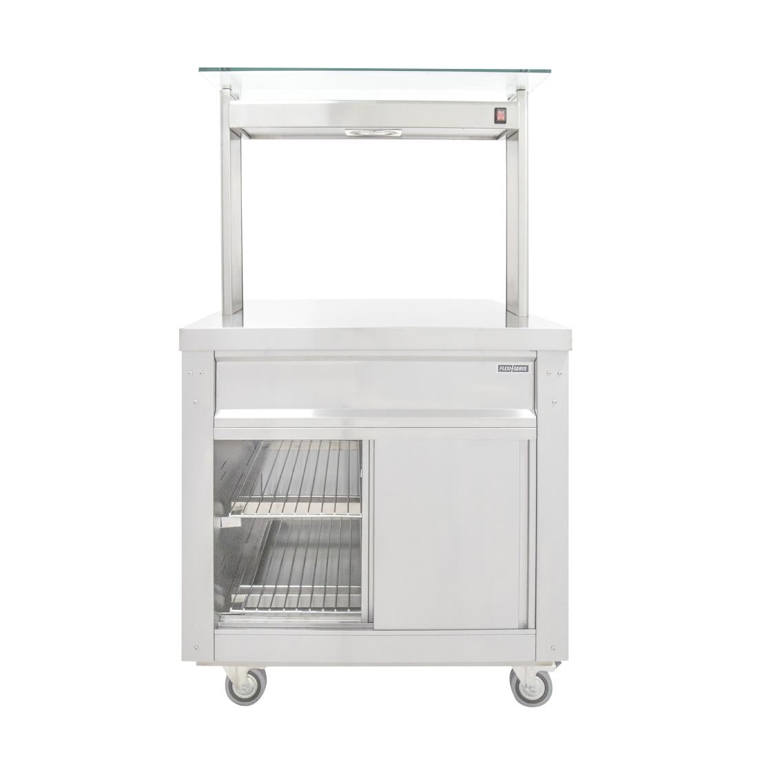 Parry Flexi-Serve Ambient Cupboard with Plain Top & LED Illuminated Gantry FS-A2Pack