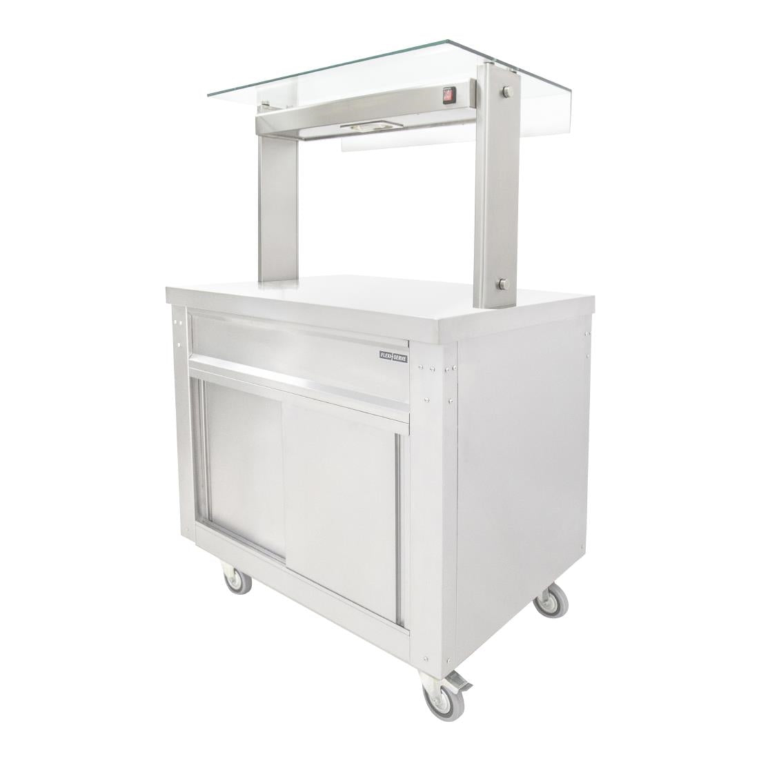 Parry Flexi-Serve Ambient Cupboard with Plain Top & LED Illuminated Gantry FS-A2Pack