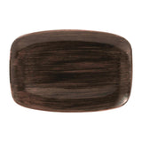 Churchill Stonecast Patina Oblong Plates Iron Black 343x235mm (6 Pack)