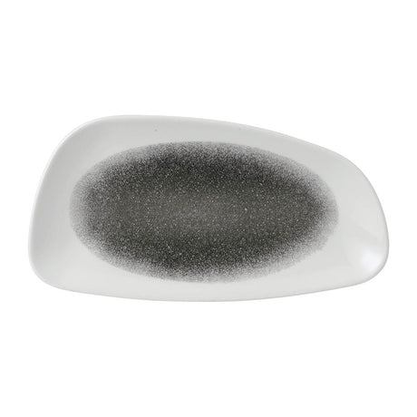 Churchill Raku Geo Plates Quartz Black 298x143mm (12 Pack)