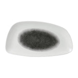 Churchill Raku Geo Plates Quartz Black 346x171mm (6 Pack)