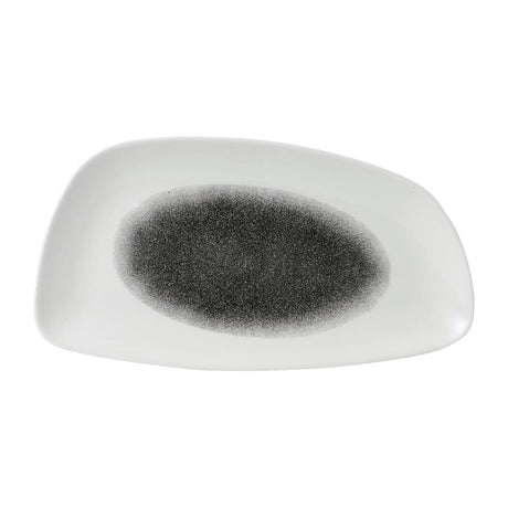 Churchill Raku Geo Plates Quartz Black 346x171mm (6 Pack)