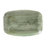 Churchill Stonecast Patina Oblong Plates Burnished Green 305x198mm (6 Pack)