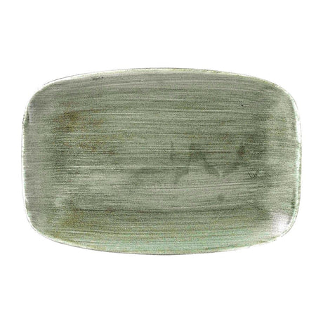 Churchill Stonecast Patina Oblong Plates Burnished Green 305x198mm (6 Pack)