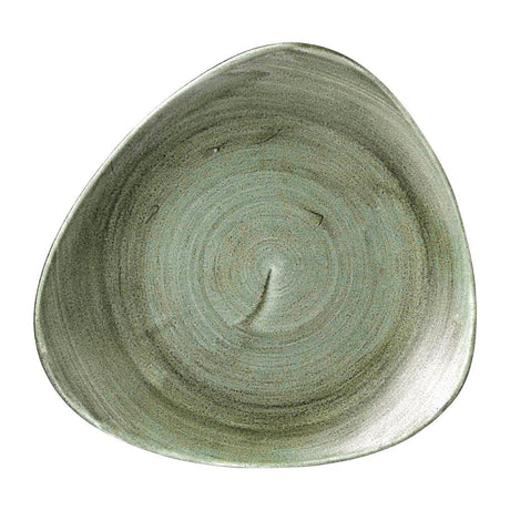 Churchill Stonecast Patina Lotus Plates Burnished Green 254mm (12 Pack)