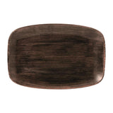 Churchill Stonecast Patina Oblong Plates Iron Black 305x198mm (6 Pack)