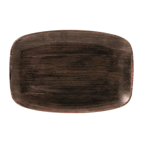 Churchill Stonecast Patina Oblong Plates Iron Black 305x198mm (6 Pack)