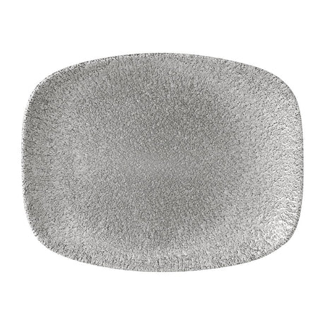 Churchill Raku Oblong Plates Jasper Grey 262x203mm (12 Pack)