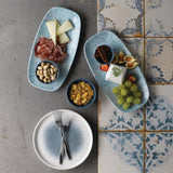 Churchill Med Tiles Oblong Plates Aquamarine 352x187mm (6 Pack)