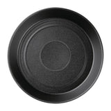 Olympia Cavolo Flat Round Bowls Textured Black 220mm (4 pack)