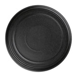 Olympia Cavolo Flat Round Plates Textured Black 220mm (6 pack)