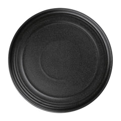 Olympia Cavolo Flat Round Plates Textured Black 220mm (6 pack)