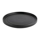 Olympia Cavolo Flat Round Plates Textured Black 220mm (6 pack)