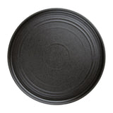 Olympia Cavolo Flat Round Plates Textured Black 270mm (4 pack)