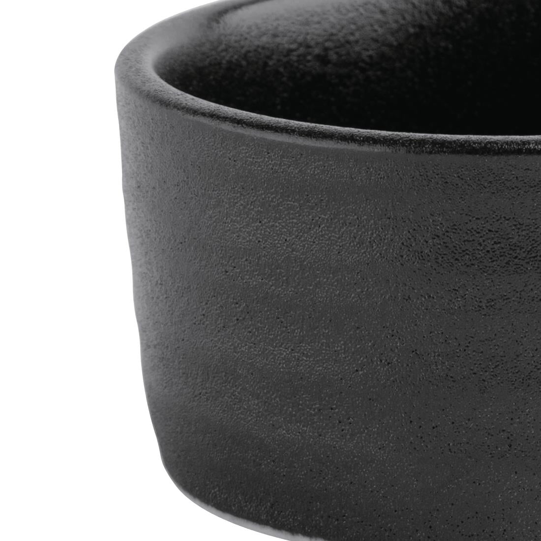 Olympia Cavolo Dipping Dish Textured Black 67mm (12 pack)