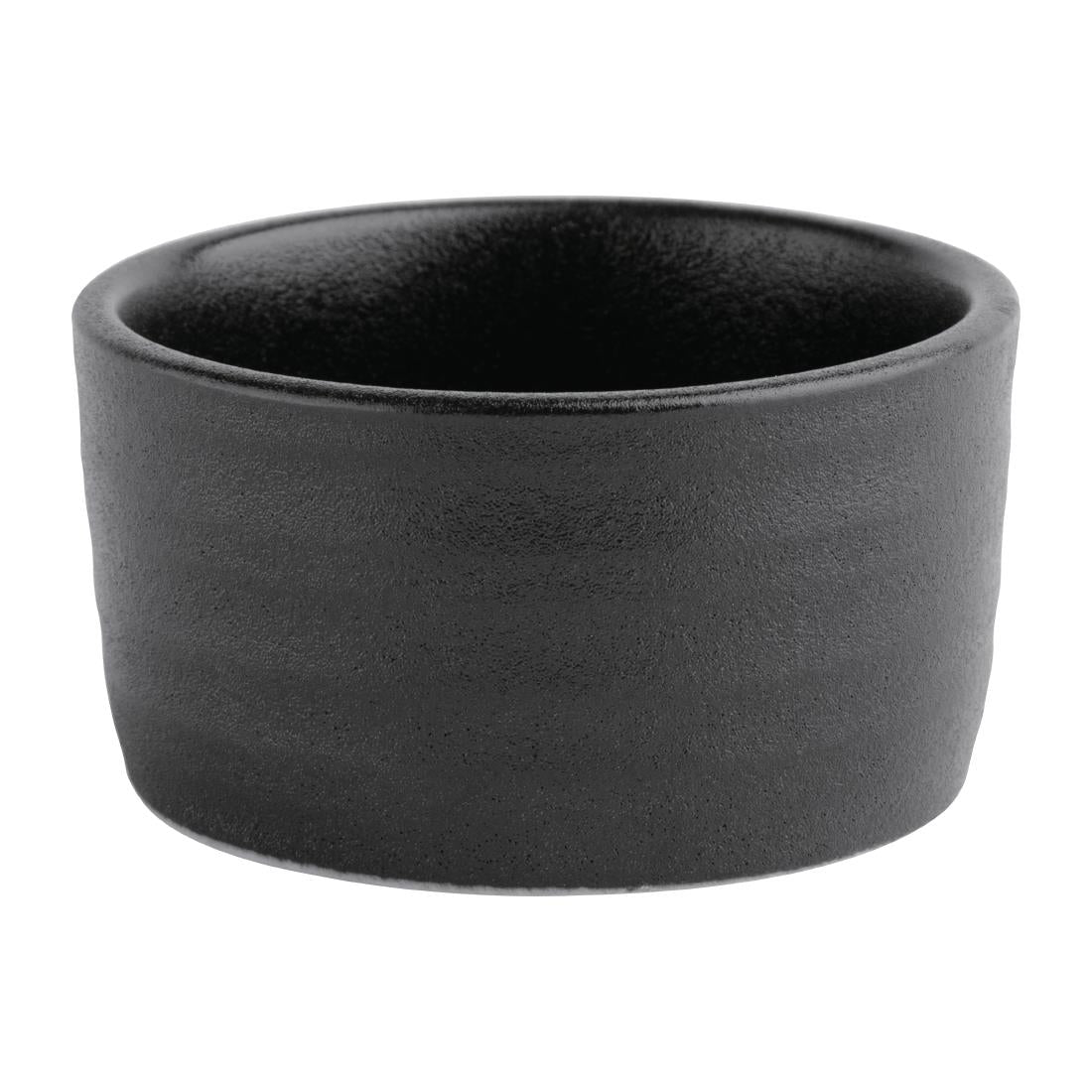 Olympia Cavolo Dipping Dish Textured Black 67mm (12 pack)