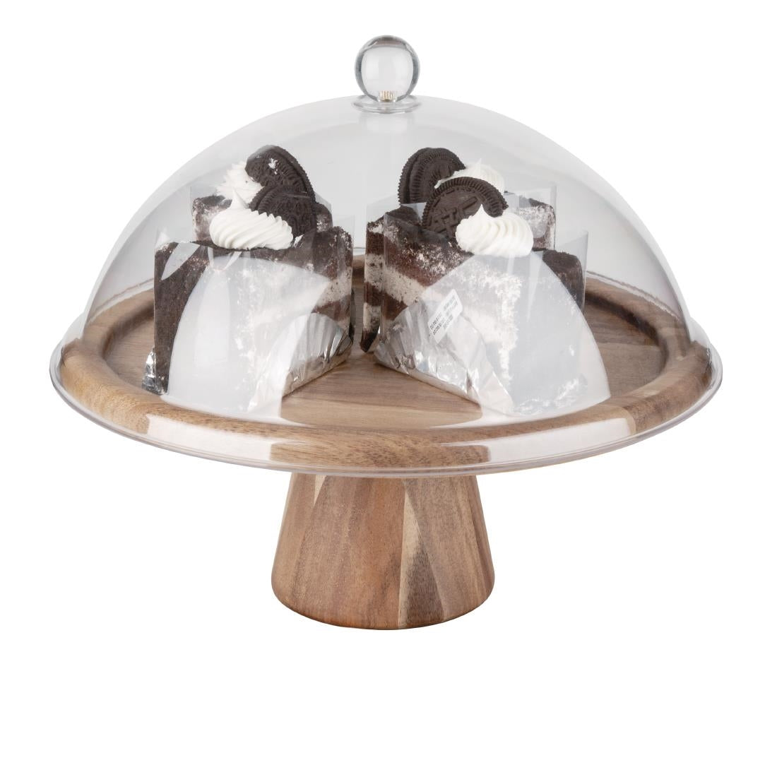 Olympia Acacia Cake Stand 305x127(H)mm