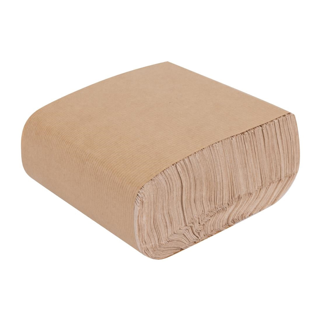 Fiesta Recyclable Recycled Lunch Napkins 32x30cm 1ply Dispenser Fold Kraft (6000 Pack)