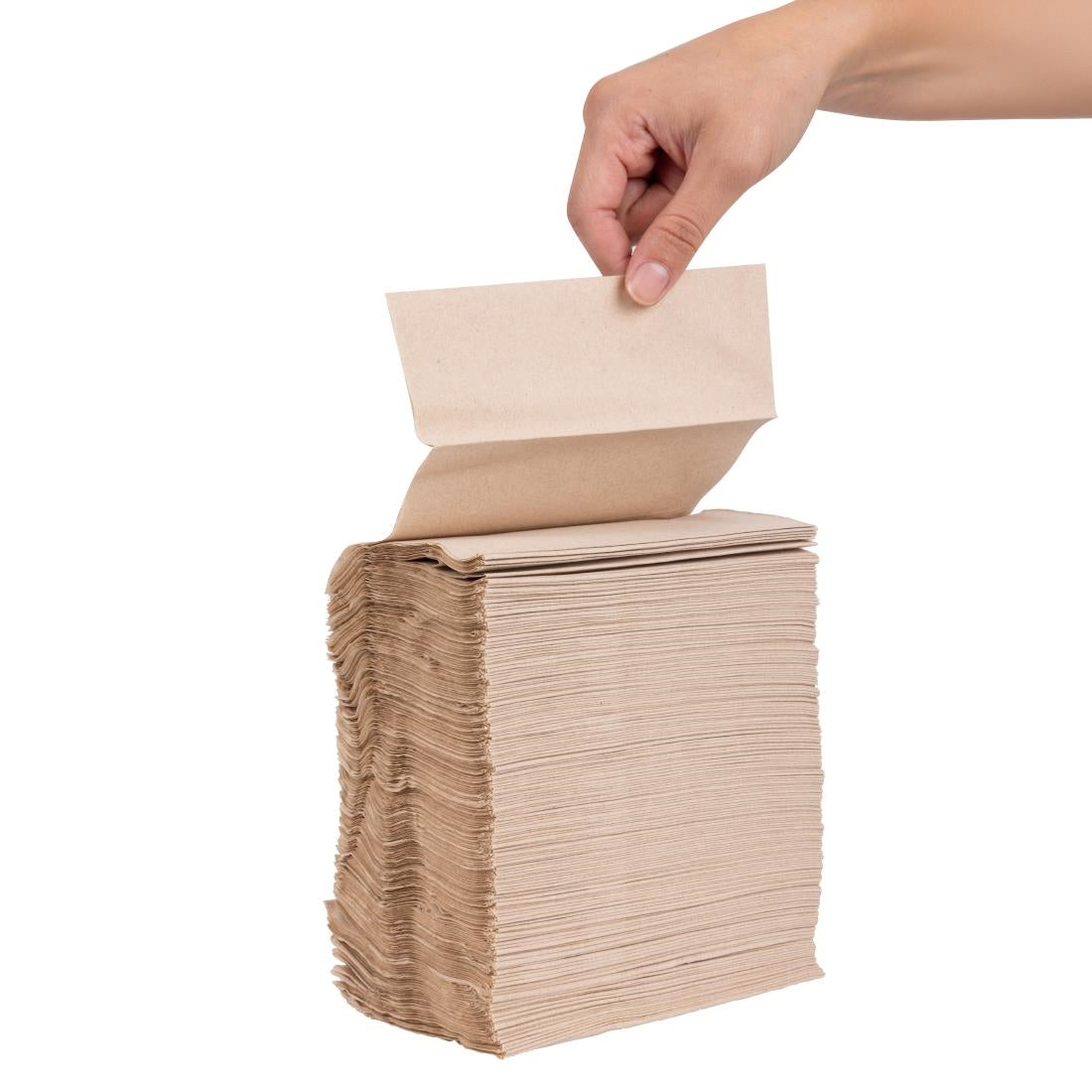 Fiesta Recyclable Recycled Lunch Napkins 32x30cm 1ply Dispenser Fold Kraft (6000 Pack)