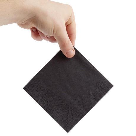 Fiesta Recyclable Dinner Napkin Black 40x40cm 2ply 1/4 Fold (Pack of 2000)