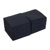 Fiesta Recyclable Cocktail Napkins 24x24cm 2ply 1/4 Fold Black (4000 Pack)