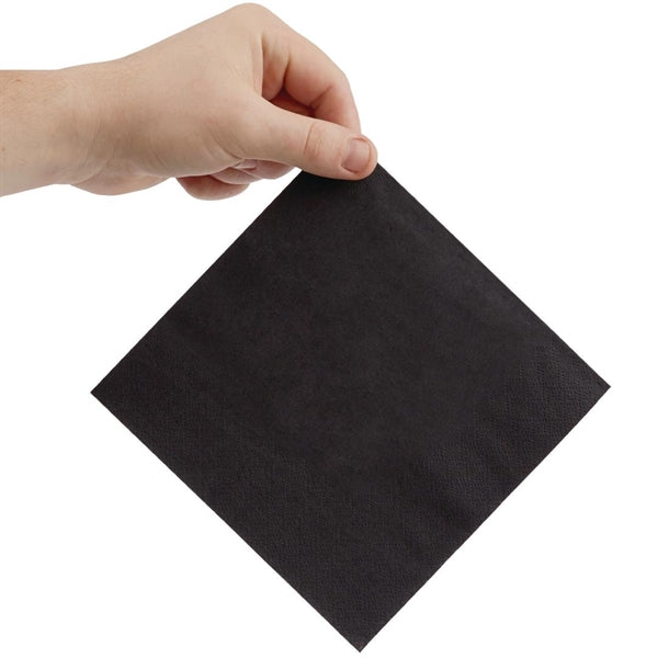 Fiesta Recyclable Lunch Napkin Black 33x33cm 2ply 1/4 Fold (Pack of 2000)