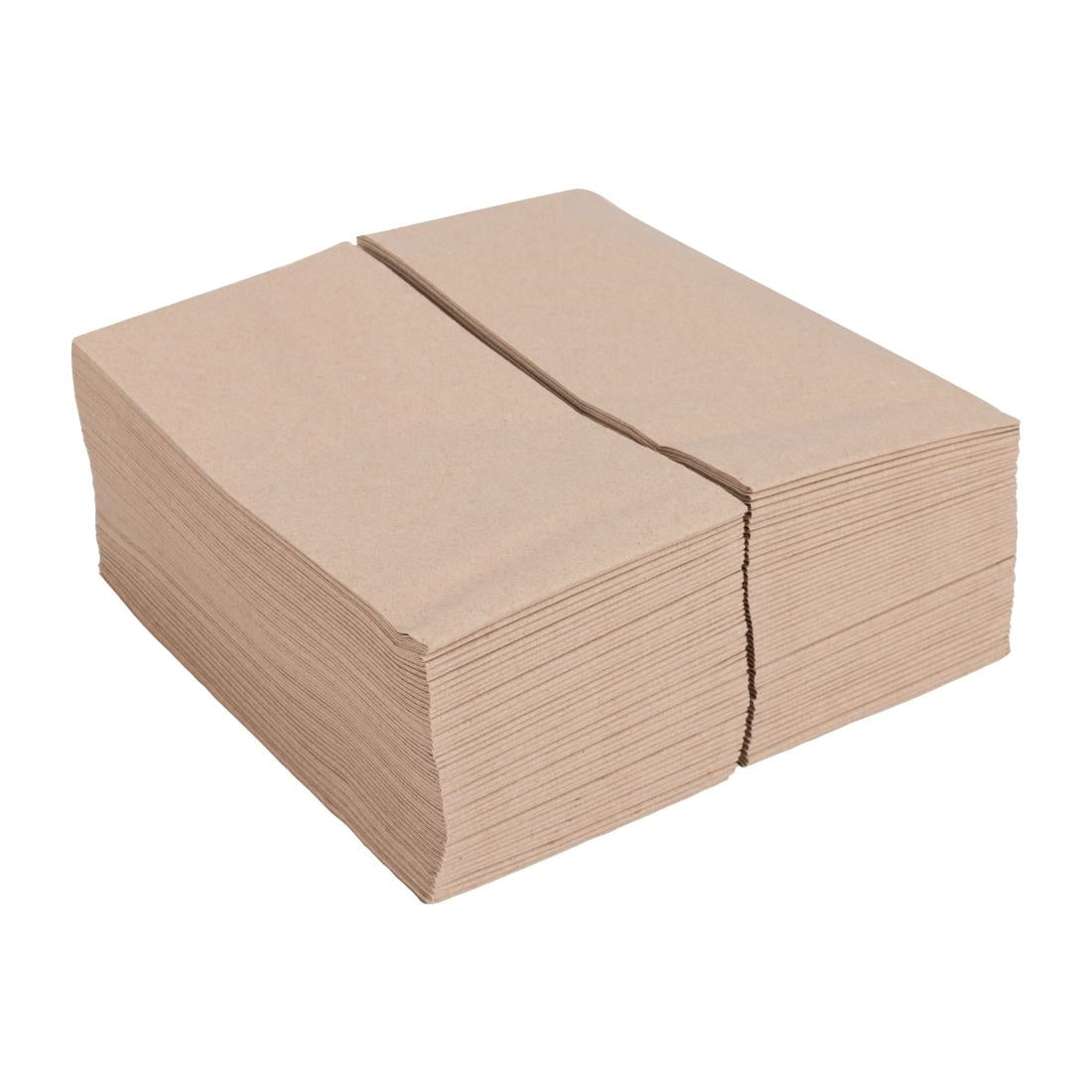 Fiesta Recyclable Recycled Dinner Napkin Kraft 40x40cm 2ply 1/8 Fold (2000 Pack)