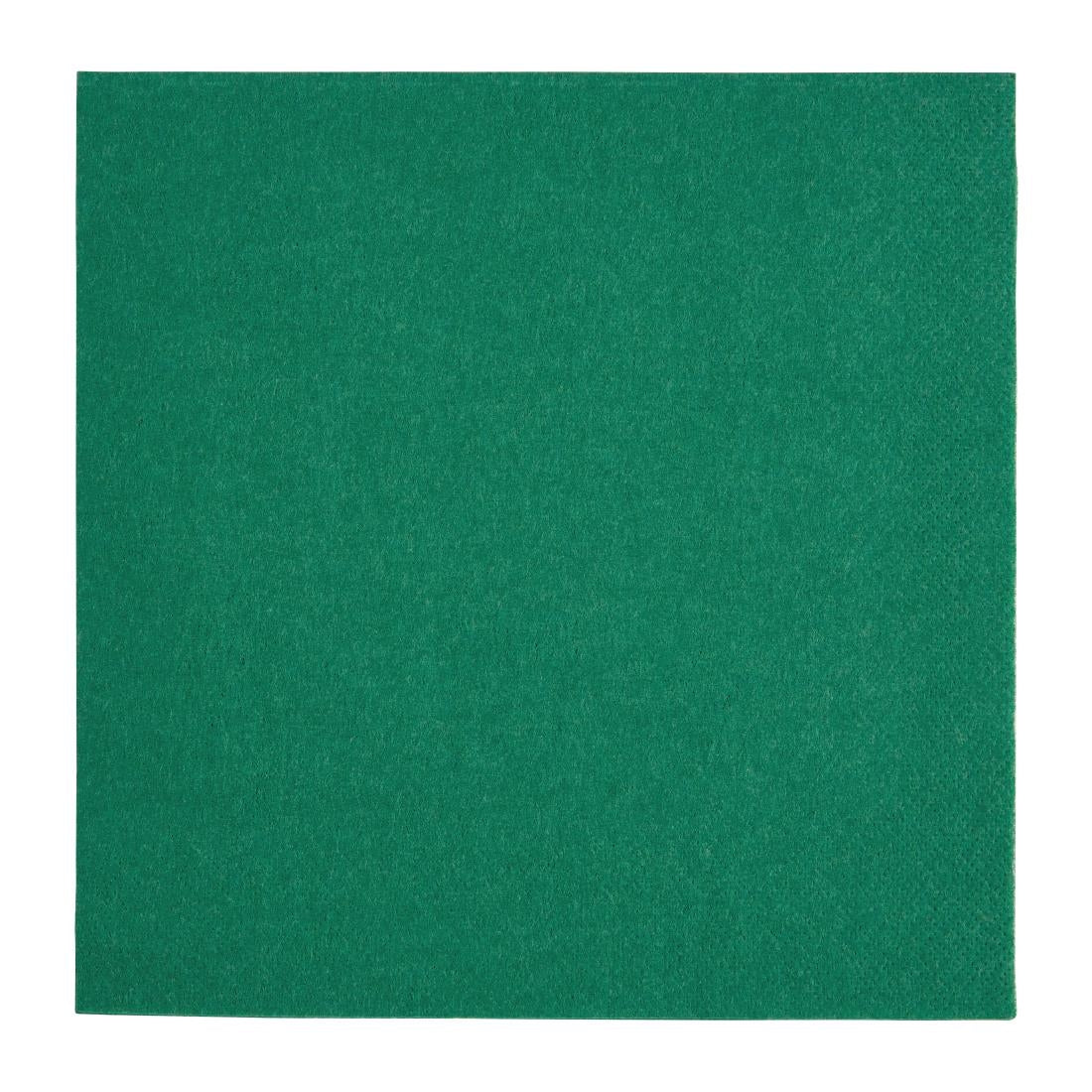 Fiesta Recyclable Dinner Napkin Dark Green 40x40cm 3ply 1/4 Fold (1000 Pack)