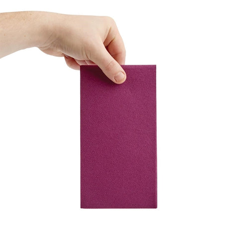 Fiesta Recyclable Premium Tablin Dinner Napkin Plum 40x40cm Airlaid 1/8 Fold (500 Pack)