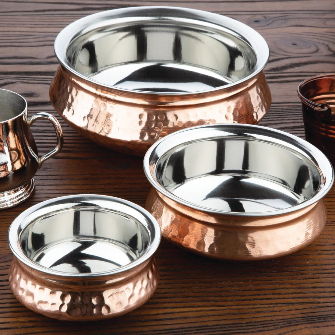 Olympia Large Handi Serving Dish Copper 1.5Ltr